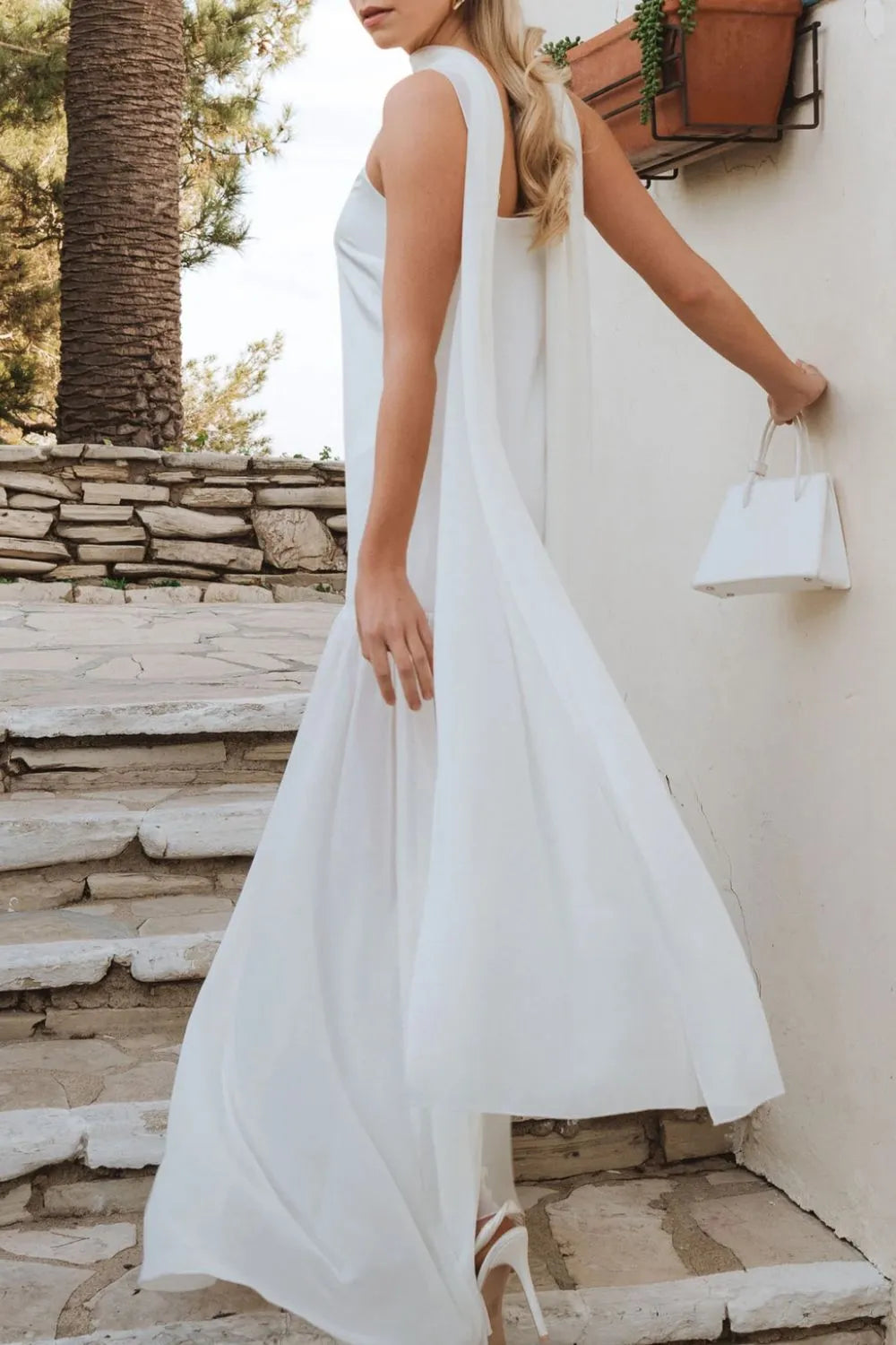 Adjustable Strap Maxi Cami Dress with Scarf — view 13