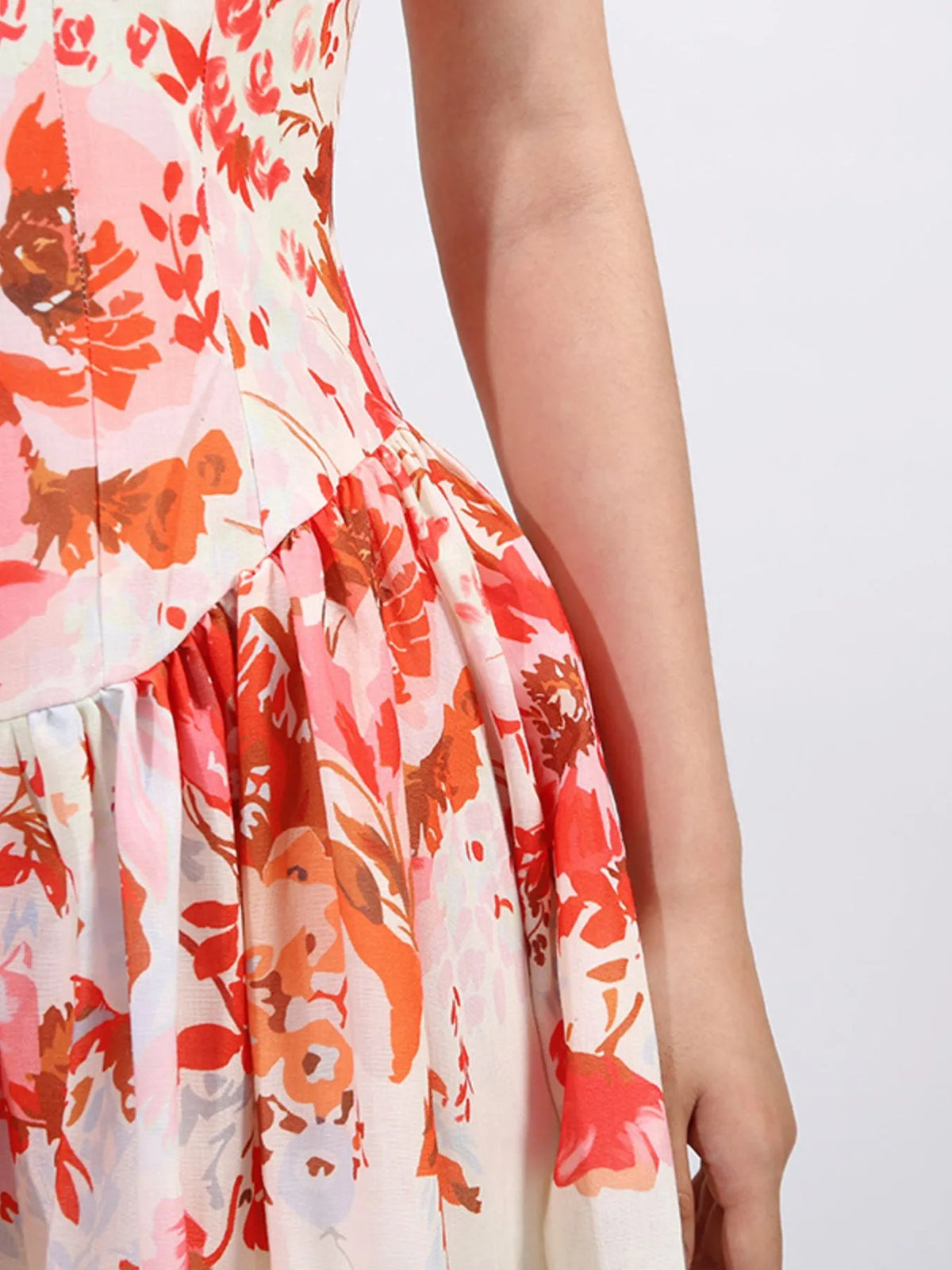 Floral Print Sleeveless A-Line Mini Dress — view 8