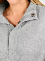 Half Snap Dropped Shoulder Sweatshirt — view 10