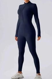 Half Zip Mock Neck Active Jumpsuit — view 4