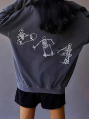 Skeleton Graphic Oversized Sweatshirt — view 4