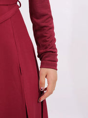 Slit Spaghetti Strap Long Sleeve Dress — view 10