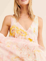 Printed V-Neck Sleeveless Dress — view 3