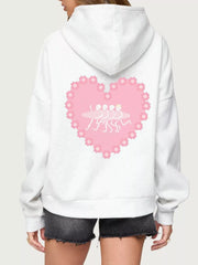 Drop Shoulder Graphic Hoodie with Kangaroo Pocket — view 8