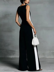Deep V-Neck Wide-Leg Jumpsuit — view 5