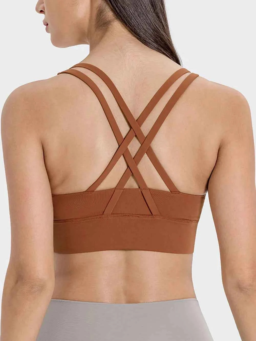 Millennia Crisscross Scoop Neck Active Tank — view 2