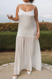 Adjustable Strap Maxi Cami Dress with Scarf — view 15