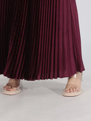 Button Up Long Sleeve Top and Pleated Skirt Set — view 8