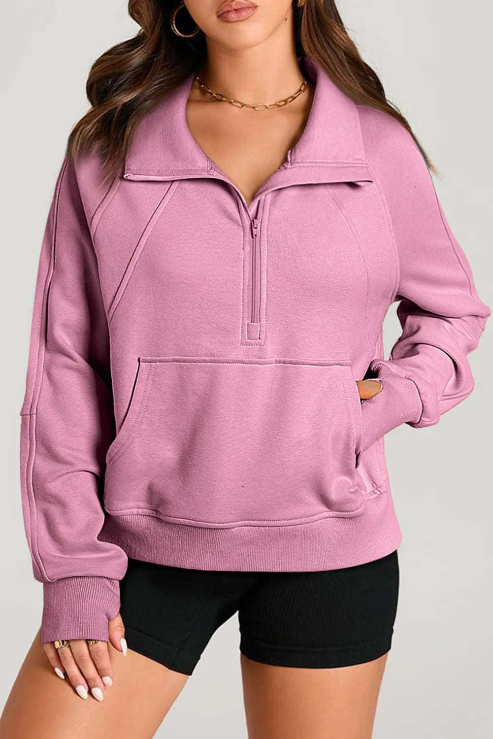 Half Zip Long Sleeve Sweatshirt — view 21