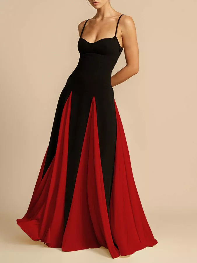 Two-Tone Flowing Maxi Dress — view 7