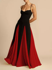 Two-Tone Flowing Maxi Dress — view 7