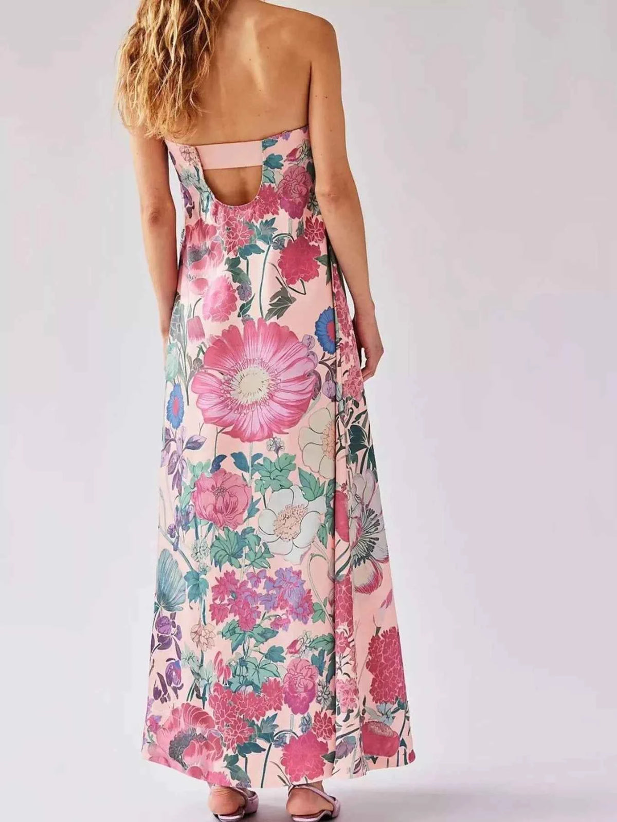 Floral Print Sleeveless Maxi Dress — view 4