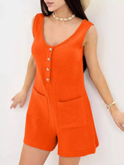 Casual Button-Down Sleeveless Romper — view 24