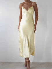Satin Backless Cami Dress — view 10