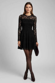 Elegant Lace Long Sleeve Mini Dress — view 4
