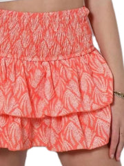 Smocked Wideband Waist Layered Mini Skirt — view 13