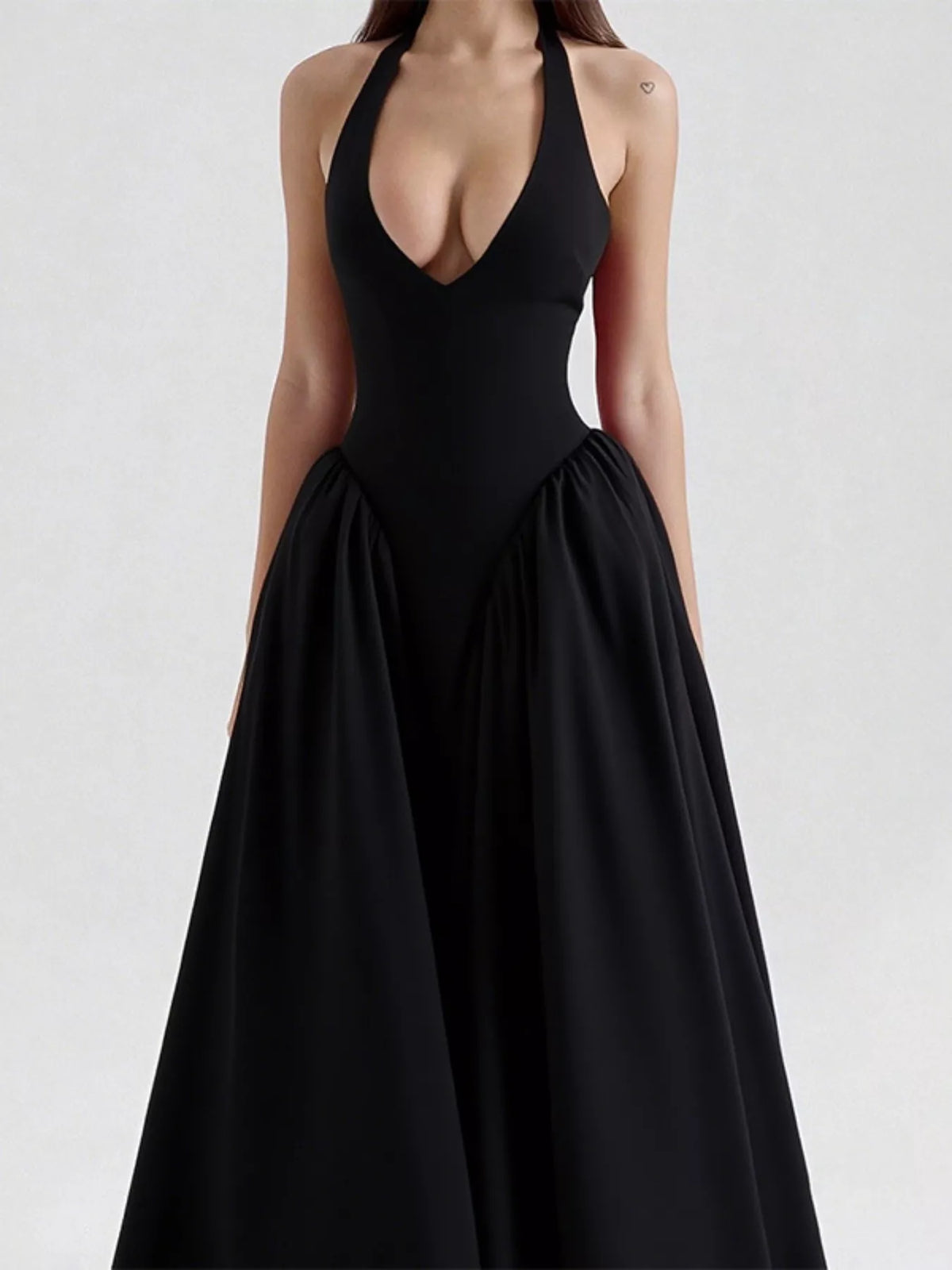 Halter Neck Midi Dress with Pockets — view 10