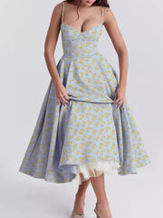 Sweetheart Neck A-Line Midi Dress — view 23