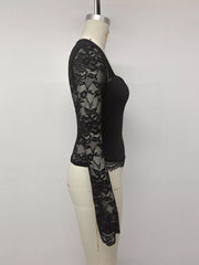 Lace Sleeve Square Neck Top — view 8