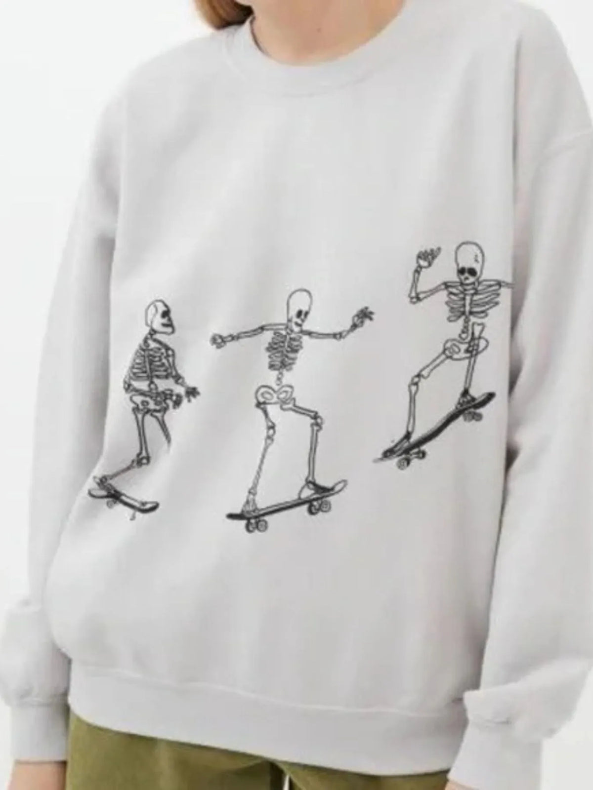 Skeleton Graphic Oversized Sweatshirt — view 8