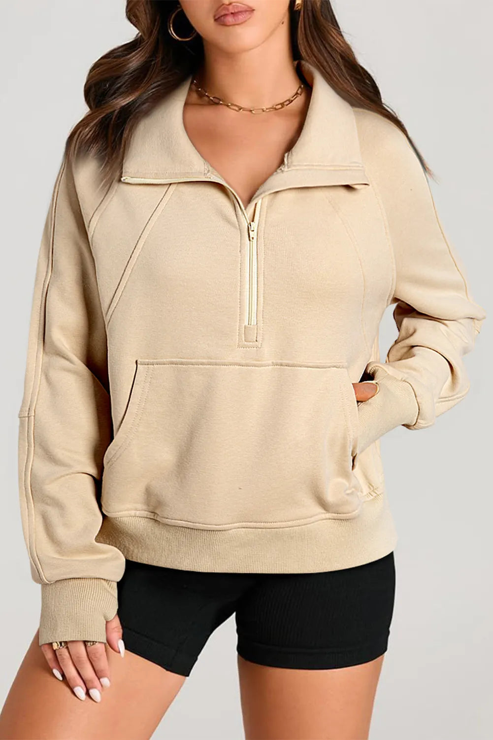 Half Zip Long Sleeve Sweatshirt — view 29