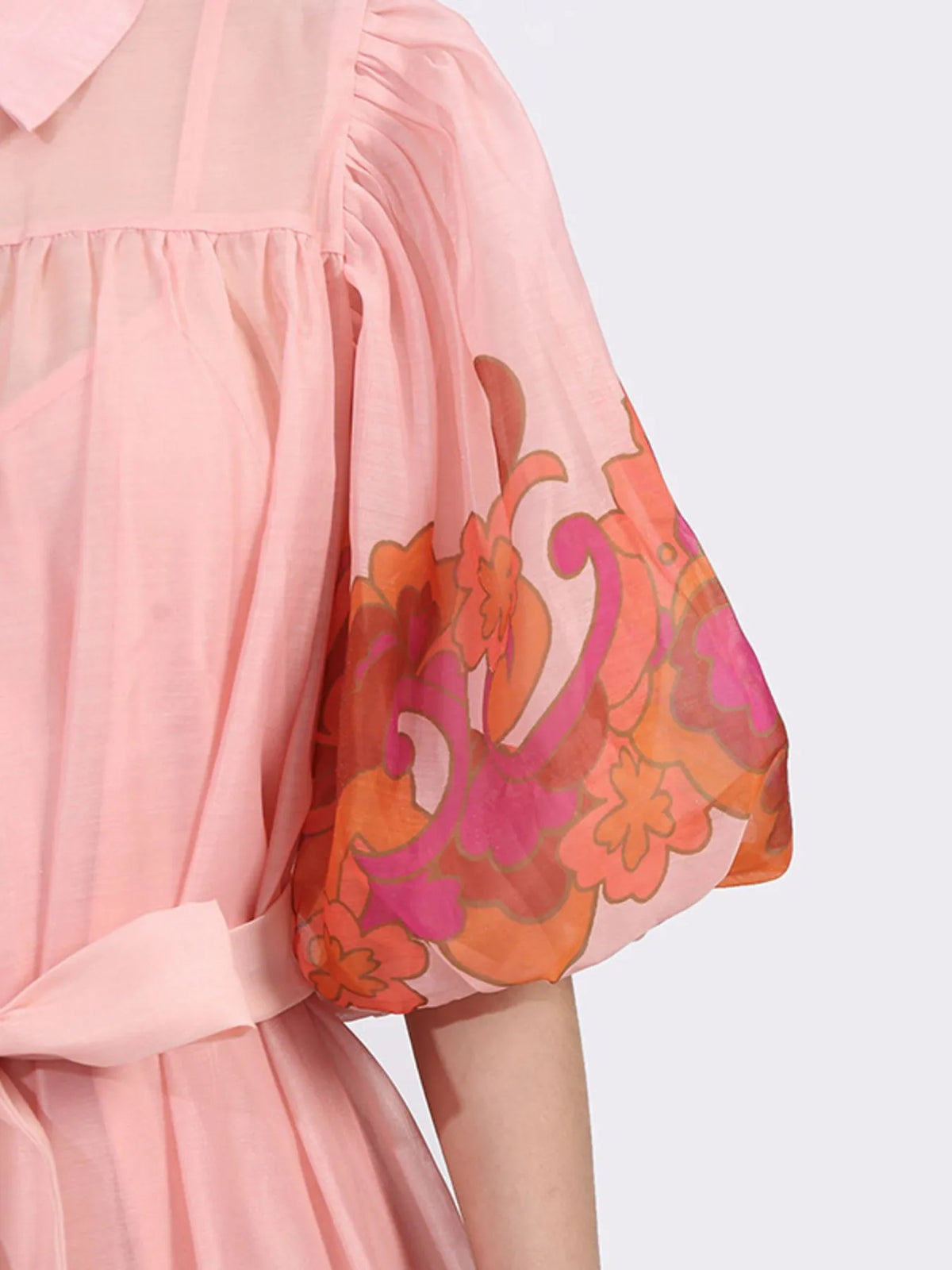 Button Front Puff Sleeve Dress — view 10