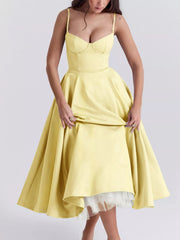 Sweetheart Neck A-Line Midi Dress — view 32