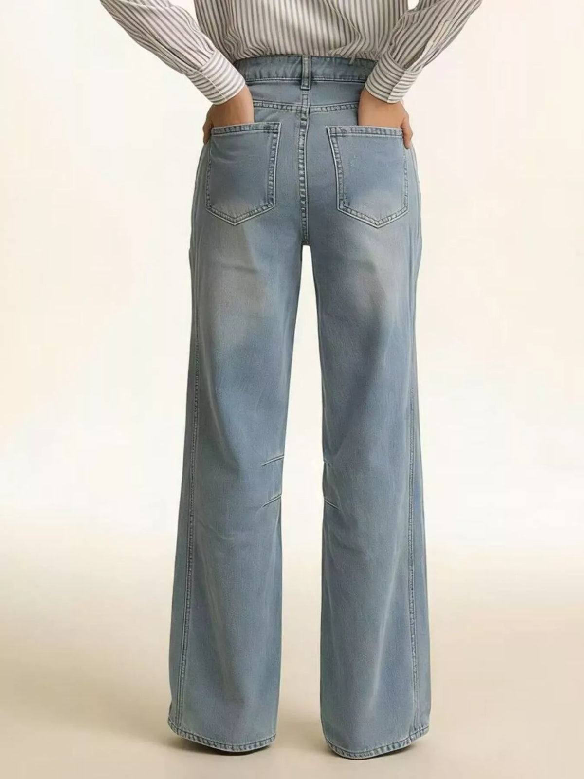 Wide Leg Wash Jeans - Effortless Style and Comfort — view 9