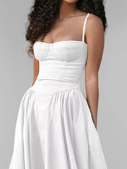 Sweetheart Neck Spaghetti Strap Midi Dress — view 23