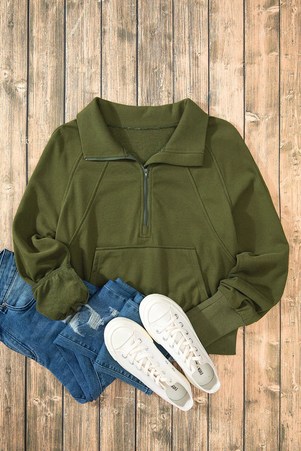 Half Zip Long Sleeve Sweatshirt — view 7