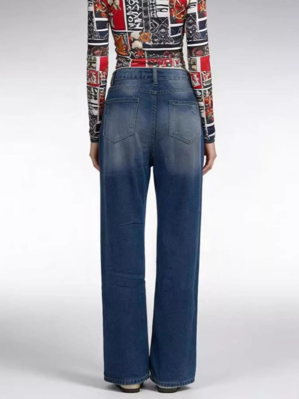Distressed Wide Leg Jeans for Effortless Style and Comfort — view 7