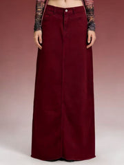 Raw Hem Maxi Denim Skirt - Effortless Style & Comfort — view 8