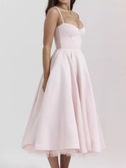 Sweetheart Neck A-Line Midi Dress — view 13