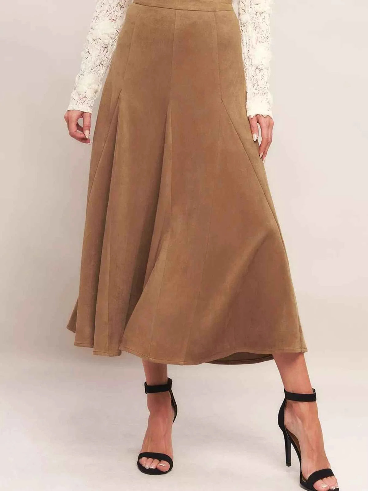 Flowy A-Line Midi Skirt — view 1