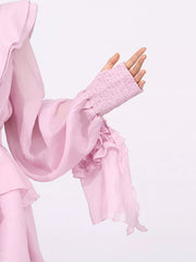 Ruffled Layered Long Sleeve Mini Dress — view 9