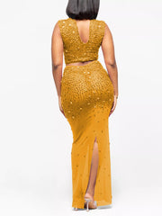Rhinestone Sleeveless Top and Skirt Set — view 7
