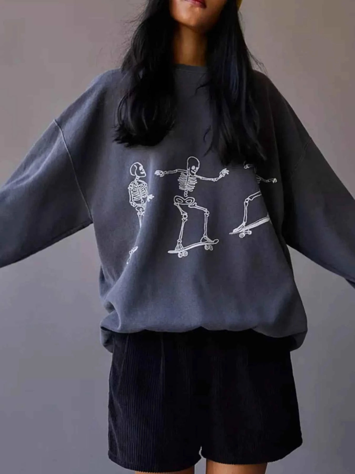 Skeleton Graphic Oversized Sweatshirt — view 3