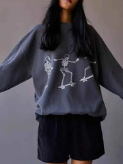 Skeleton Graphic Oversized Sweatshirt — view 3