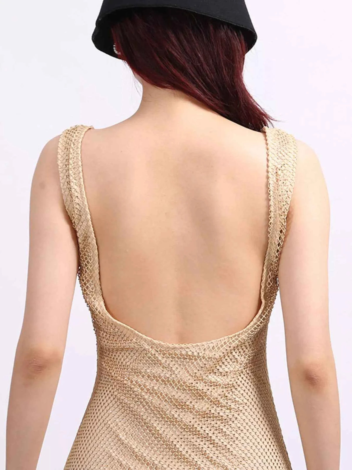 Backless Scoop Neck Maxi Dress
