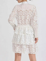 Lace Layered Long Sleeve Dress — view 5
