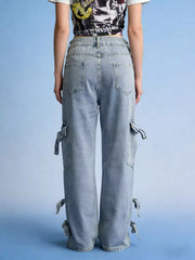 Bow Wide Leg Jeans - Elevate Your Style with Comfort — view 12