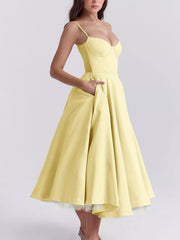 Sweetheart Neck A-Line Midi Dress — view 34