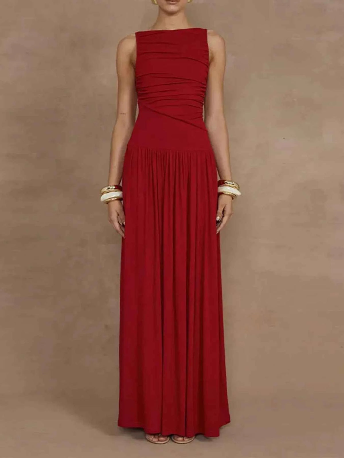 Ruched Sleeveless Maxi Dress — view 1