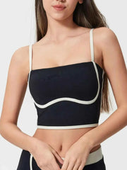 Contrast Trim Square Neck Active Cami - Stylish Comfort for Every Move — view 6