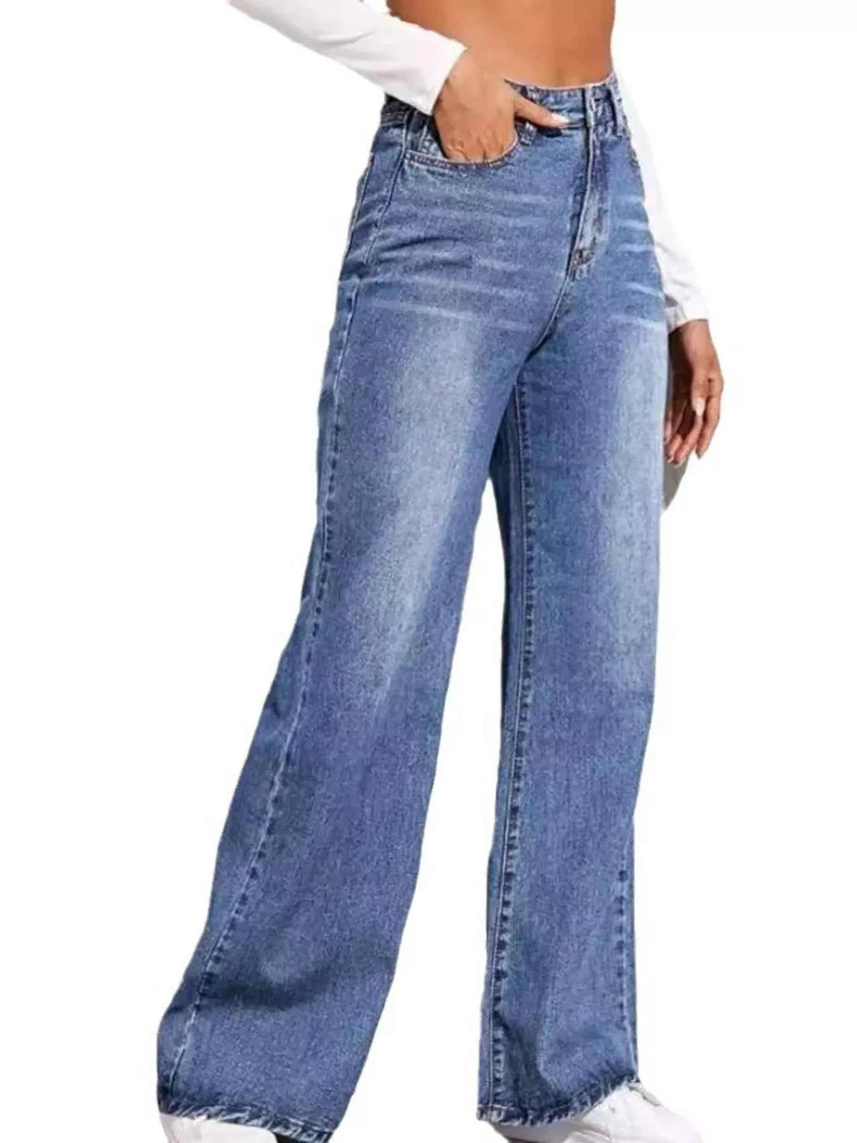 High-Waisted Wide Leg Jeans - Effortless Style & Comfort — view 3