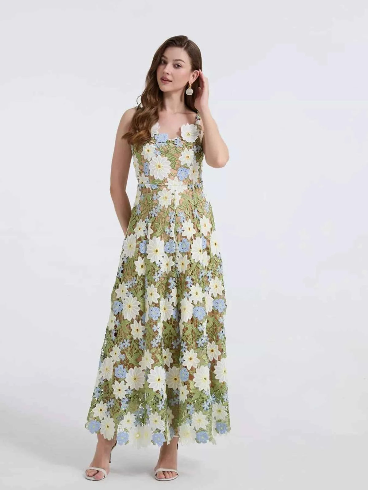 Floral Embroidered Maxi Dress