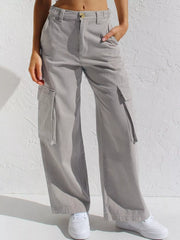 High-Waisted Wide Leg Cargo Jeans - Effortless Style & Comfort — view 20