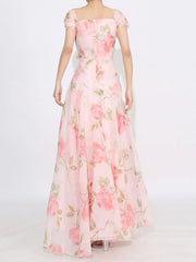 Floral Ruffled Short Sleeve Maxi Dress — view 8