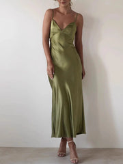 Satin Backless Cami Dress — view 8