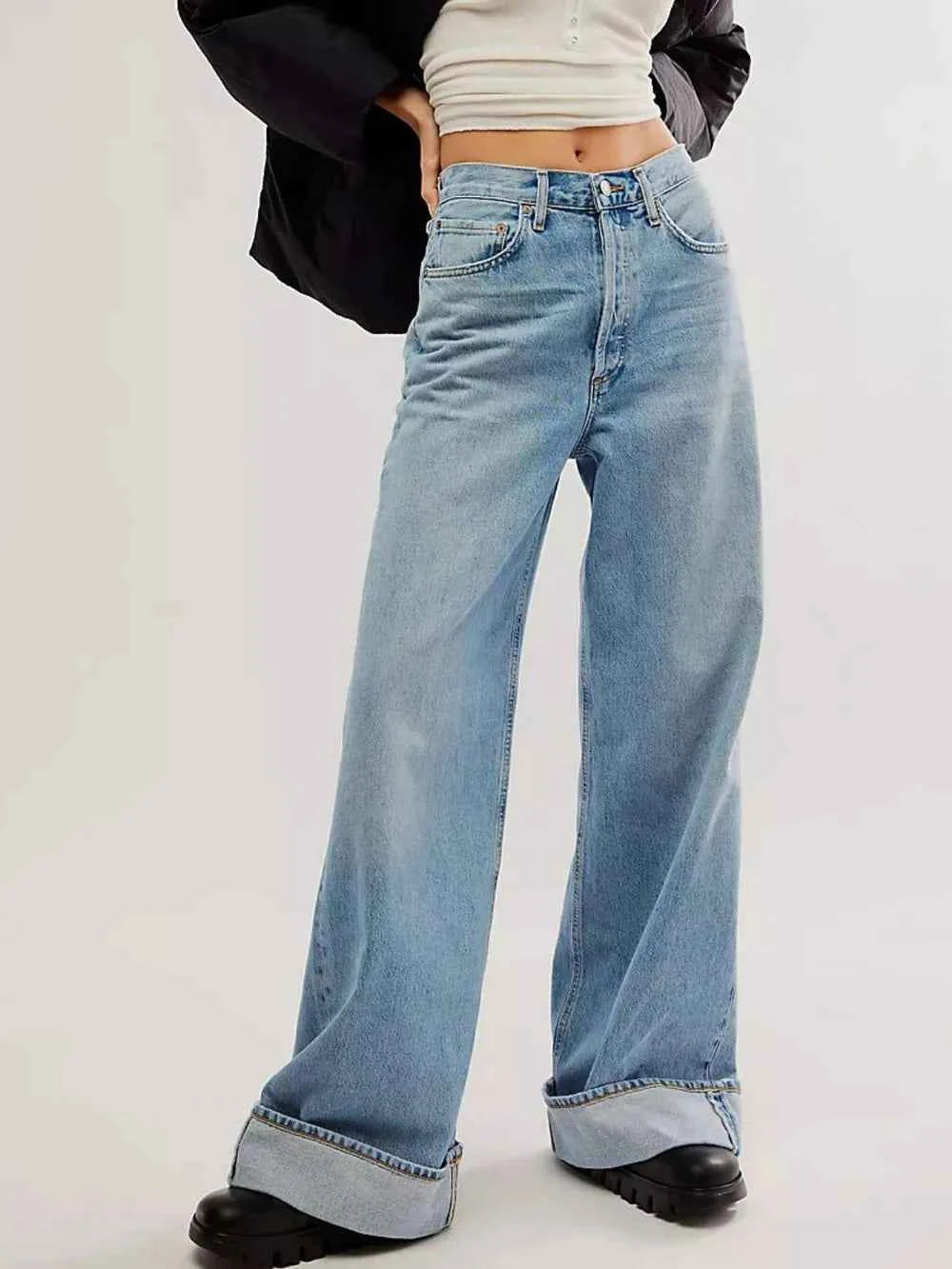 Cuffed Jeans with Pockets for Effortless Style — view 4
